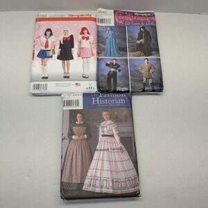 Lot of 3 Uncut Costume Sewing Patterns Simplicity Cosplay Sailor Wizard Historic